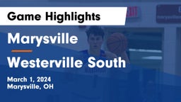 Marysville  vs Westerville South  Game Highlights - March 1, 2024
