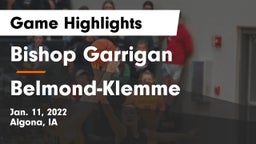 Bishop Garrigan  vs Belmond-Klemme  Game Highlights - Jan. 11, 2022