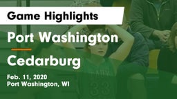 Port Washington  vs Cedarburg  Game Highlights - Feb. 11, 2020