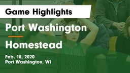 Port Washington  vs Homestead  Game Highlights - Feb. 18, 2020