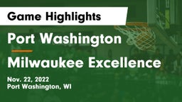 Port Washington  vs Milwaukee Excellence Game Highlights - Nov. 22, 2022