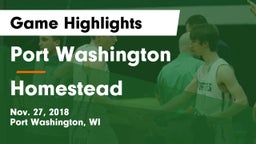 Port Washington  vs Homestead  Game Highlights - Nov. 27, 2018