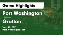 Port Washington  vs Grafton  Game Highlights - Jan. 11, 2019