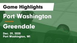 Port Washington  vs Greendale  Game Highlights - Dec. 29, 2020