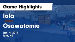 Iola  vs Osawatomie  Game Highlights - Jan. 4, 2019