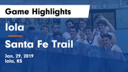 Iola  vs Santa Fe Trail  Game Highlights - Jan. 29, 2019