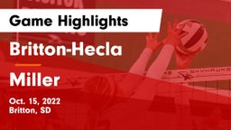 Britton-Hecla  vs Miller  Game Highlights - Oct. 15, 2022