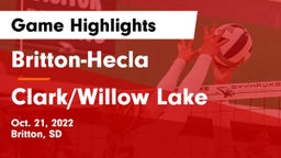 Britton-Hecla  vs Clark/Willow Lake  Game Highlights - Oct. 21, 2022