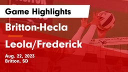 Britton-Hecla  vs Leola/Frederick Game Highlights - Aug. 22, 2023