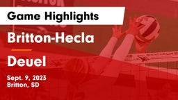 Britton-Hecla  vs Deuel  Game Highlights - Sept. 9, 2023