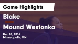 Blake  vs Mound Westonka  Game Highlights - Dec 08, 2016