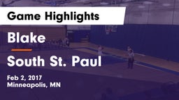 Blake  vs South St. Paul  Game Highlights - Feb 2, 2017