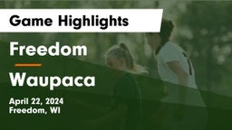 Freedom  vs Waupaca  Game Highlights - April 22, 2024