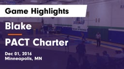 Blake  vs PACT Charter Game Highlights - Dec 01, 2016