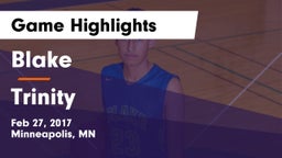 Blake  vs Trinity Game Highlights - Feb 27, 2017