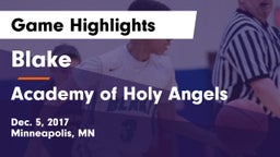 Blake  vs Academy of Holy Angels  Game Highlights - Dec. 5, 2017