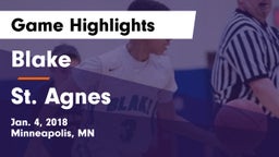 Blake  vs St. Agnes  Game Highlights - Jan. 4, 2018