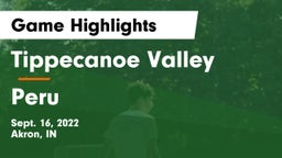 Tippecanoe Valley  vs Peru  Game Highlights - Sept. 16, 2022