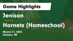 Jenison   vs Hornets (Homeschool) Game Highlights - March 21, 2024