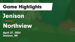 Jenison   vs Northview  Game Highlights - April 27, 2024