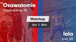 Matchup: Osawatomie High vs. Iola  2016