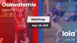 Matchup: Osawatomie High vs. Iola  2018