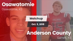 Matchup: Osawatomie High vs. Anderson County  2018