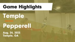Temple  vs Pepperell  Game Highlights - Aug. 24, 2023
