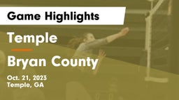 Temple  vs Bryan County  Game Highlights - Oct. 21, 2023