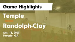Temple  vs Randolph-Clay  Game Highlights - Oct. 18, 2023