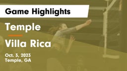 Temple  vs Villa Rica  Game Highlights - Oct. 3, 2023