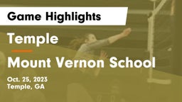 Temple  vs Mount Vernon School Game Highlights - Oct. 25, 2023