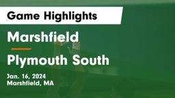 Marshfield  vs Plymouth South  Game Highlights - Jan. 16, 2024