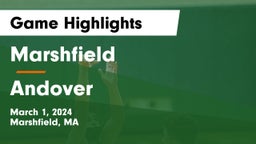 Marshfield  vs Andover  Game Highlights - March 1, 2024