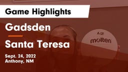 Gadsden  vs Santa Teresa  Game Highlights - Sept. 24, 2022
