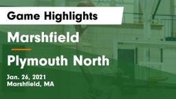 Marshfield  vs Plymouth North  Game Highlights - Jan. 26, 2021