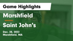 Marshfield  vs Saint John's  Game Highlights - Dec. 28, 2022