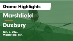 Marshfield  vs Duxbury  Game Highlights - Jan. 7, 2023