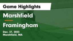 Marshfield  vs Framingham  Game Highlights - Dec. 27, 2023