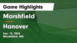 Marshfield  vs Hanover  Game Highlights - Jan. 13, 2024