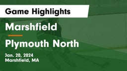 Marshfield  vs Plymouth North  Game Highlights - Jan. 20, 2024