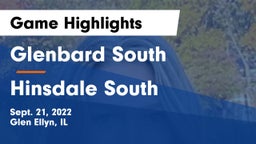 Glenbard South  vs Hinsdale South Game Highlights - Sept. 21, 2022
