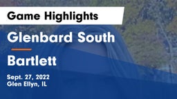 Glenbard South  vs Bartlett Game Highlights - Sept. 27, 2022