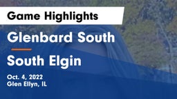 Glenbard South  vs South Elgin  Game Highlights - Oct. 4, 2022