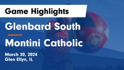 Glenbard South  vs Montini Catholic Game Highlights - March 20, 2024