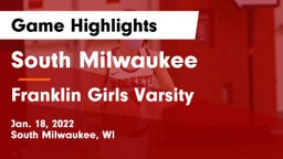 South Milwaukee  vs Franklin Girls Varsity Game Highlights - Jan. 18, 2022