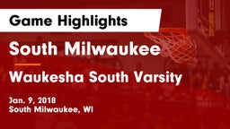 South Milwaukee  vs Waukesha South Varsity Game Highlights - Jan. 9, 2018