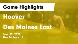 Hoover  vs Des Moines East  Game Highlights - Jan. 29, 2020