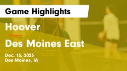 Hoover  vs Des Moines East  Game Highlights - Dec. 15, 2023