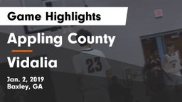 Appling County  vs Vidalia  Game Highlights - Jan. 2, 2019